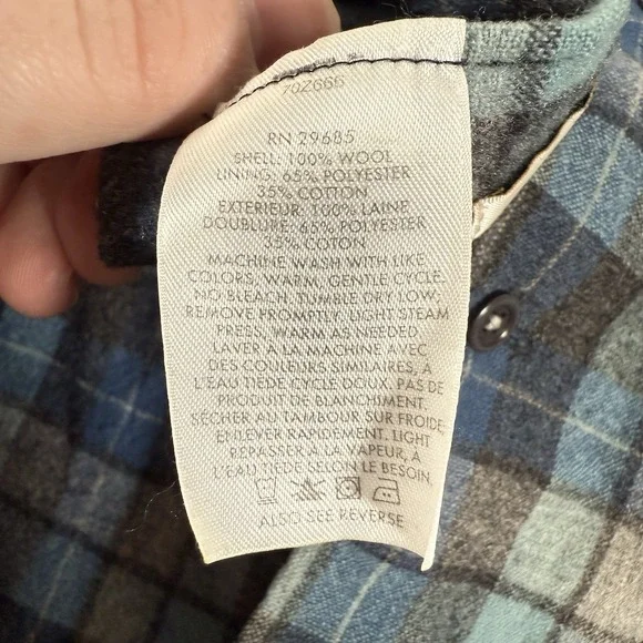 Vintage Pendleton Flannel Board Shirt Mens L Blue Beach Boys Limited Wool Plaid - Picture 5 of 10
